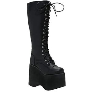 Knee high platform boots